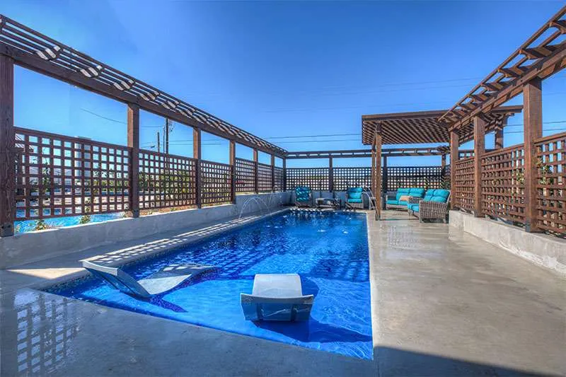 The Malibu, a medium-sized fiberglass pool